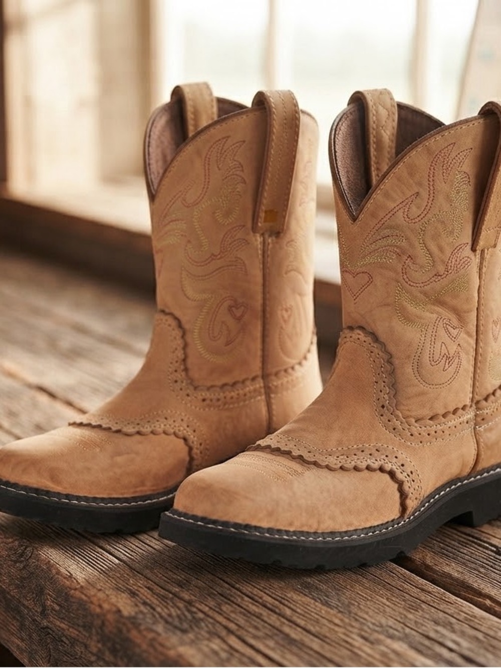 Ariat Women's Tan Western Heeled Pull-On Boots
